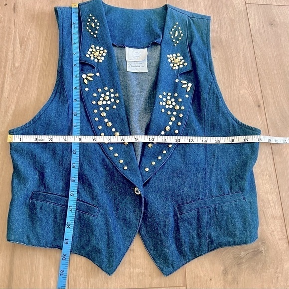 Vintage Denim Studded Vest and Skirt Set - Picture 11 of 13